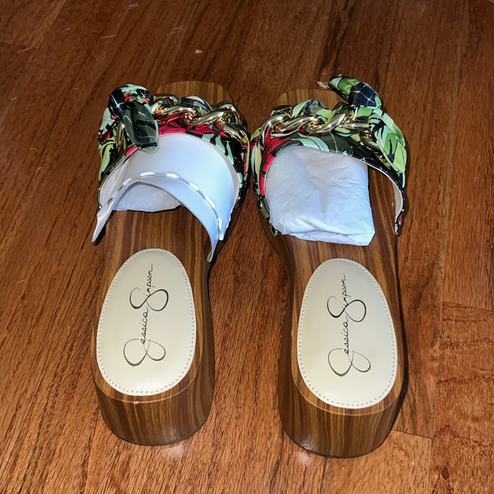 NEW IN BOX Jessica Simpson Women’s Resima Lily Of Jungle Platform Sandal Size 7 - Picture 2 of 8
